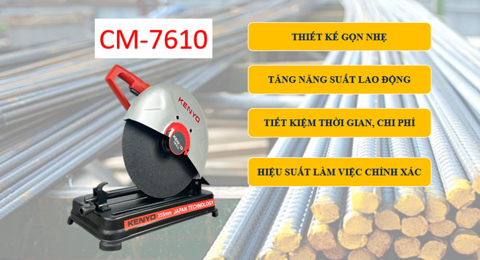 Máy cắt sắt CM-760 thiết kế gọn nhẹ